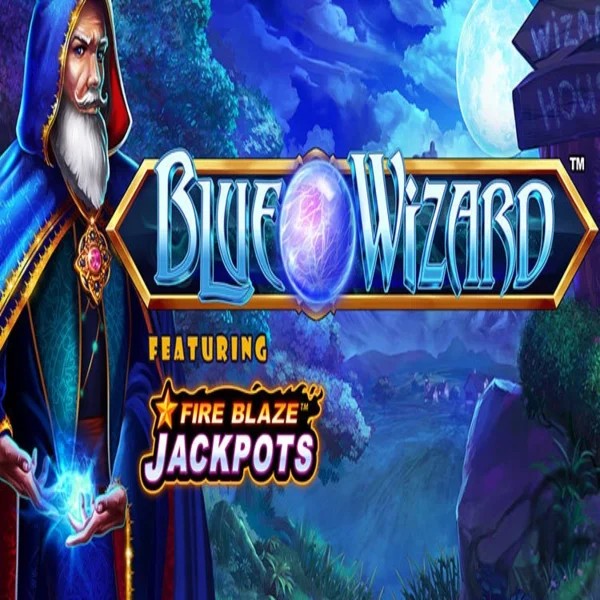 Blue Wizard Fire Blaze Jackpots game by Rarestone Gaming – logo hosted on Wonaco Casino